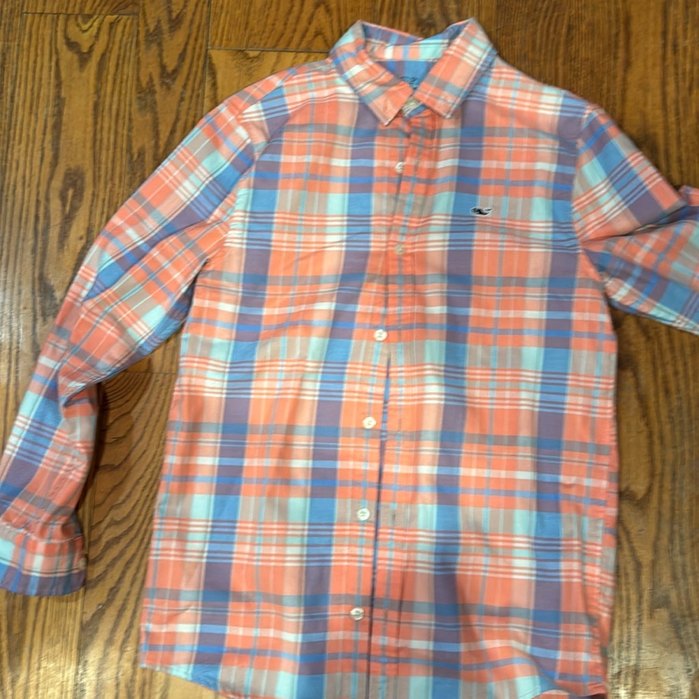 Plaid Vineyard Vines boys M (12–14) shirt